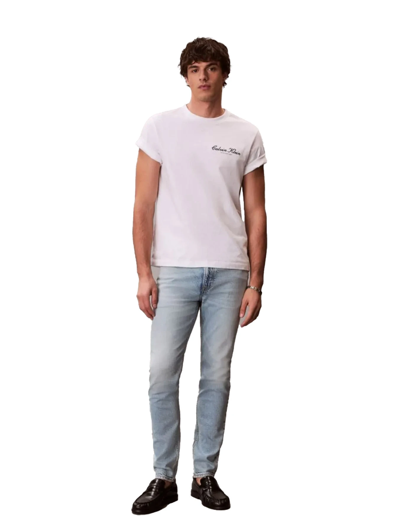 Stretch Denim Slim Leg Jeans