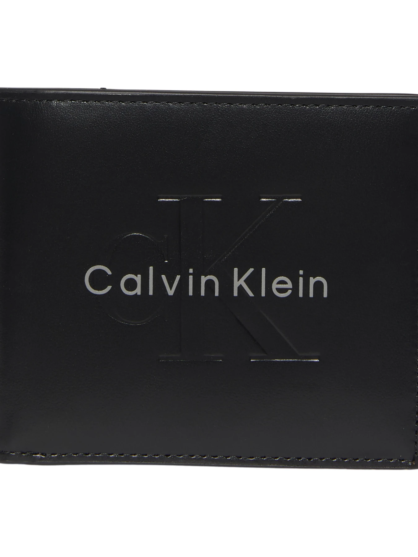 Embossed Logo Leather Bifold Wallet
