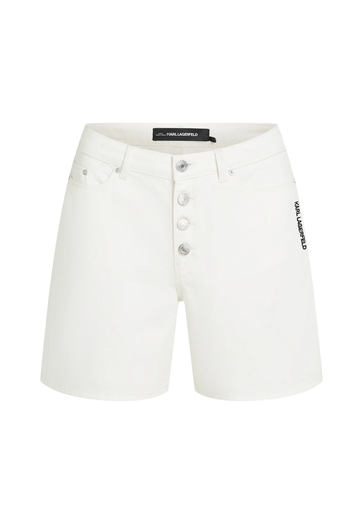 Regular Fit Button-Fly Denim Shorts