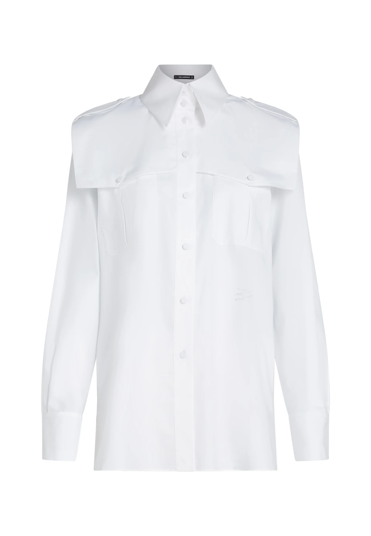 Relaxed Fit Cape-Detail Poplin
