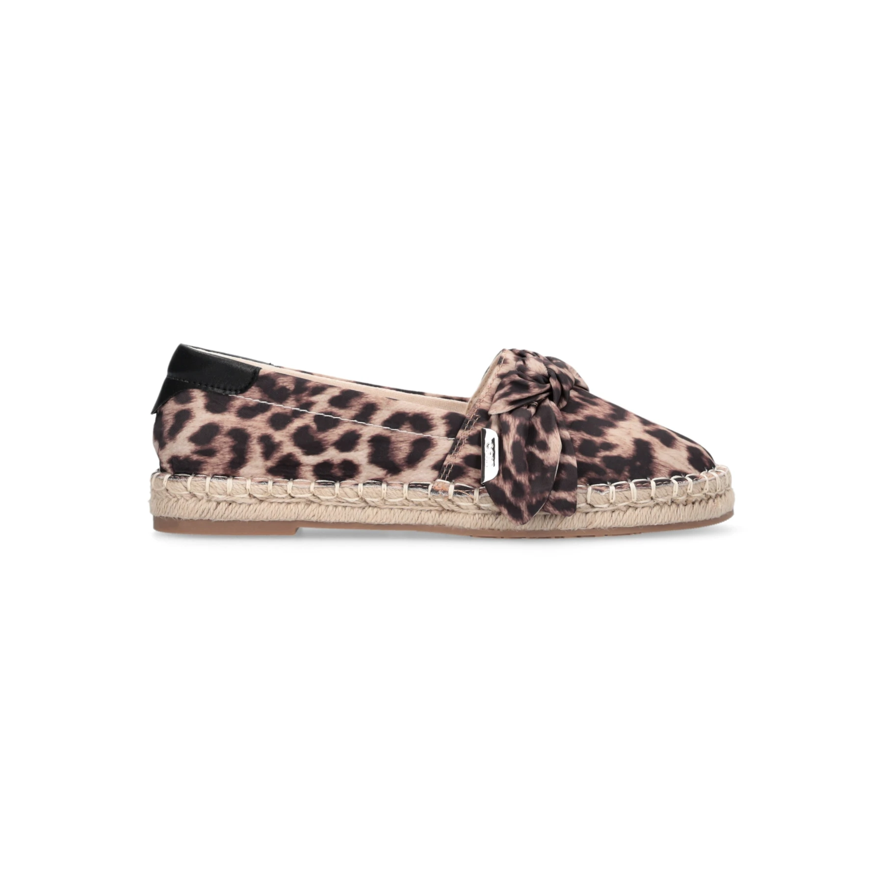 Leopard Print Knotted Canvas Espadrilles