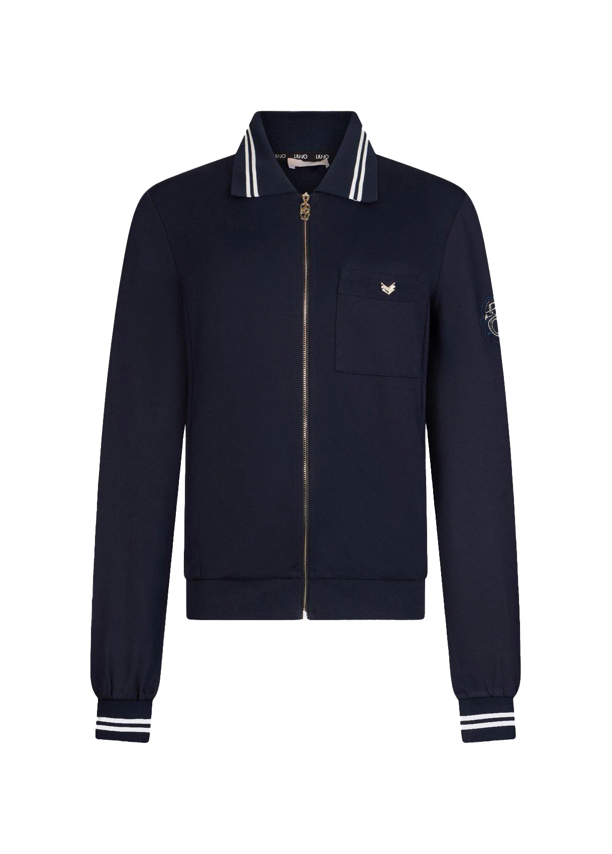 Regular Fit Interlock Sporty Zipped Lightweight Jacket