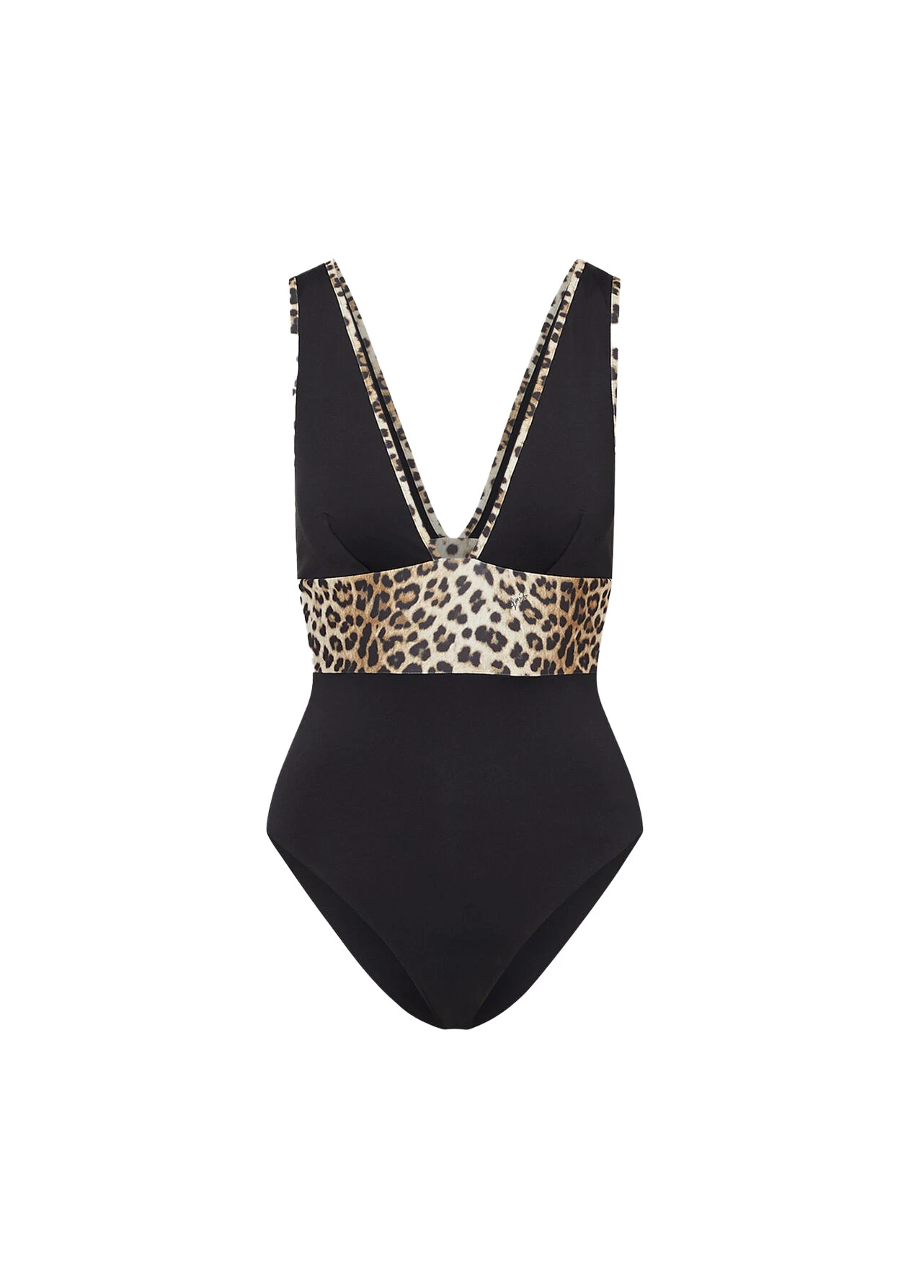 One-Piece Swimsuit With Animal-Print Insert
