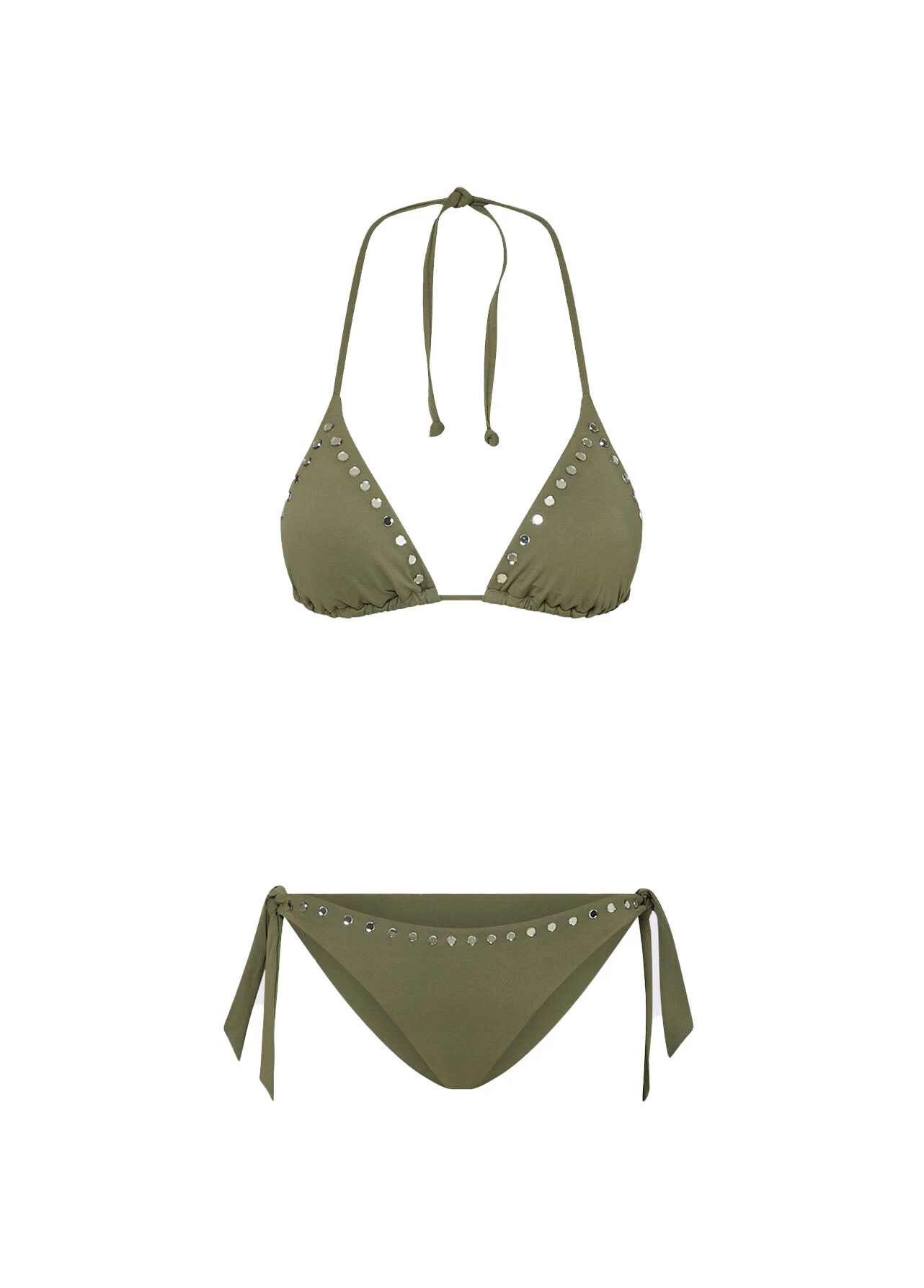Studded Bikini Top And Bottoms Image