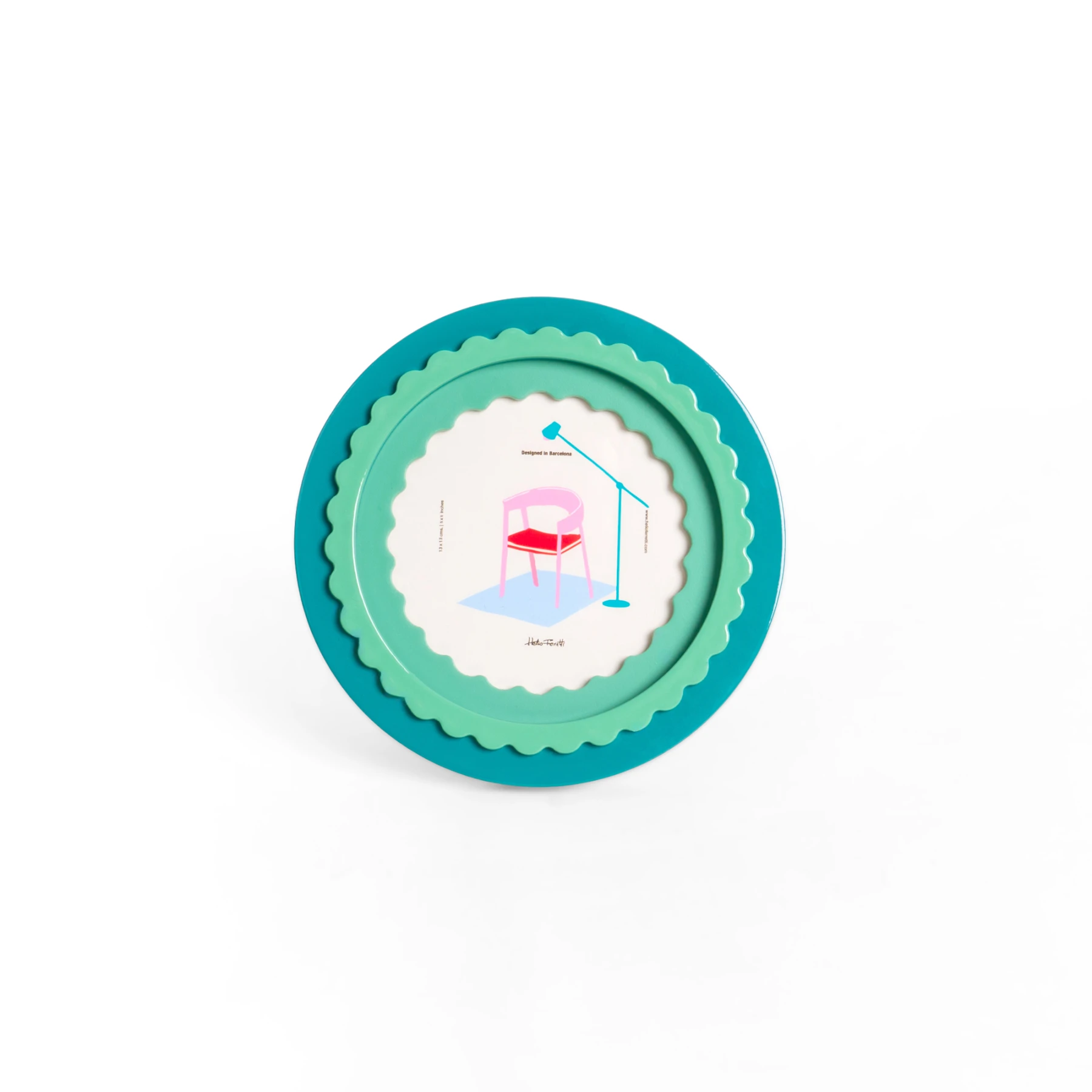 Round Glossy Green Photo Frame 