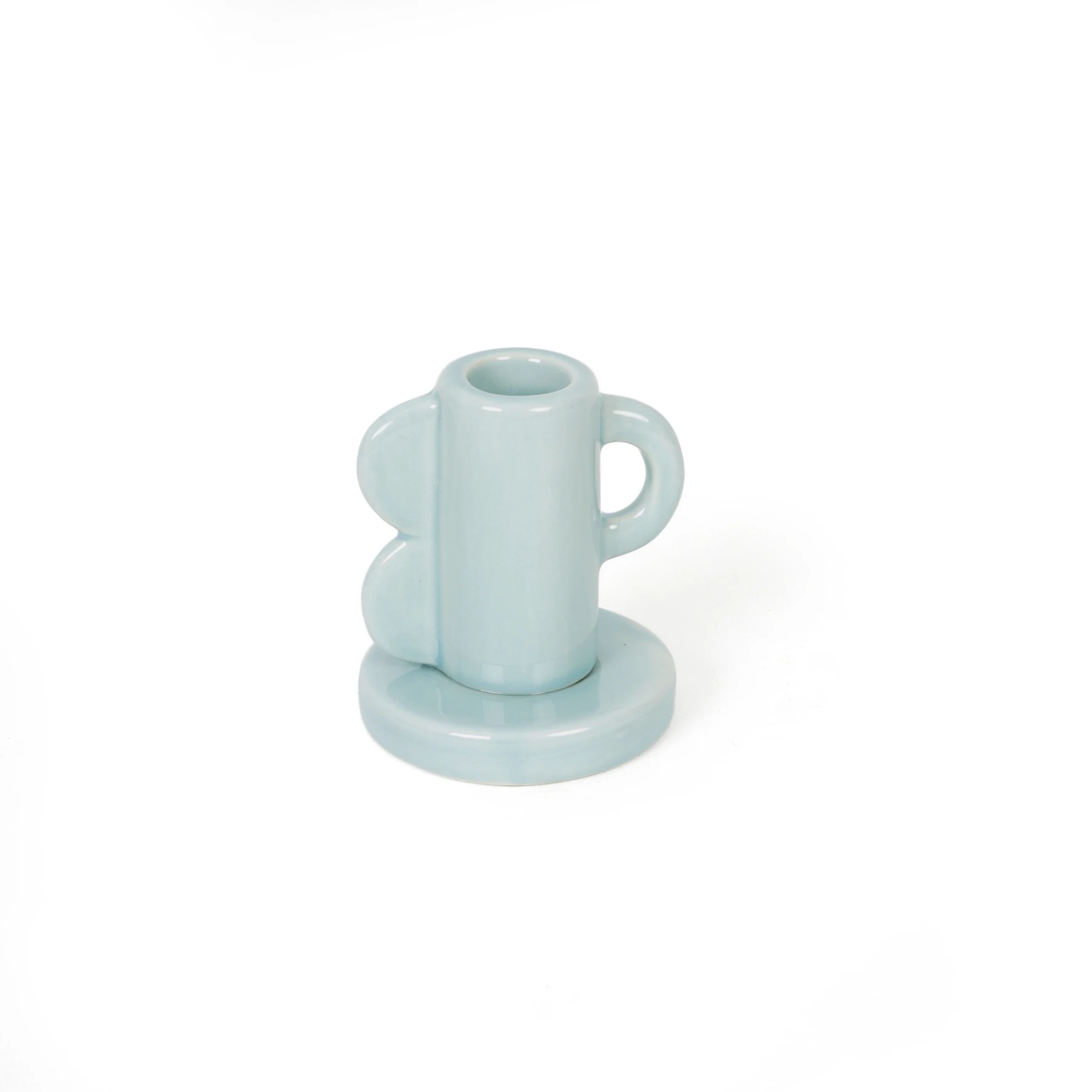 Light Blue Vintage Waves Candle Holder 