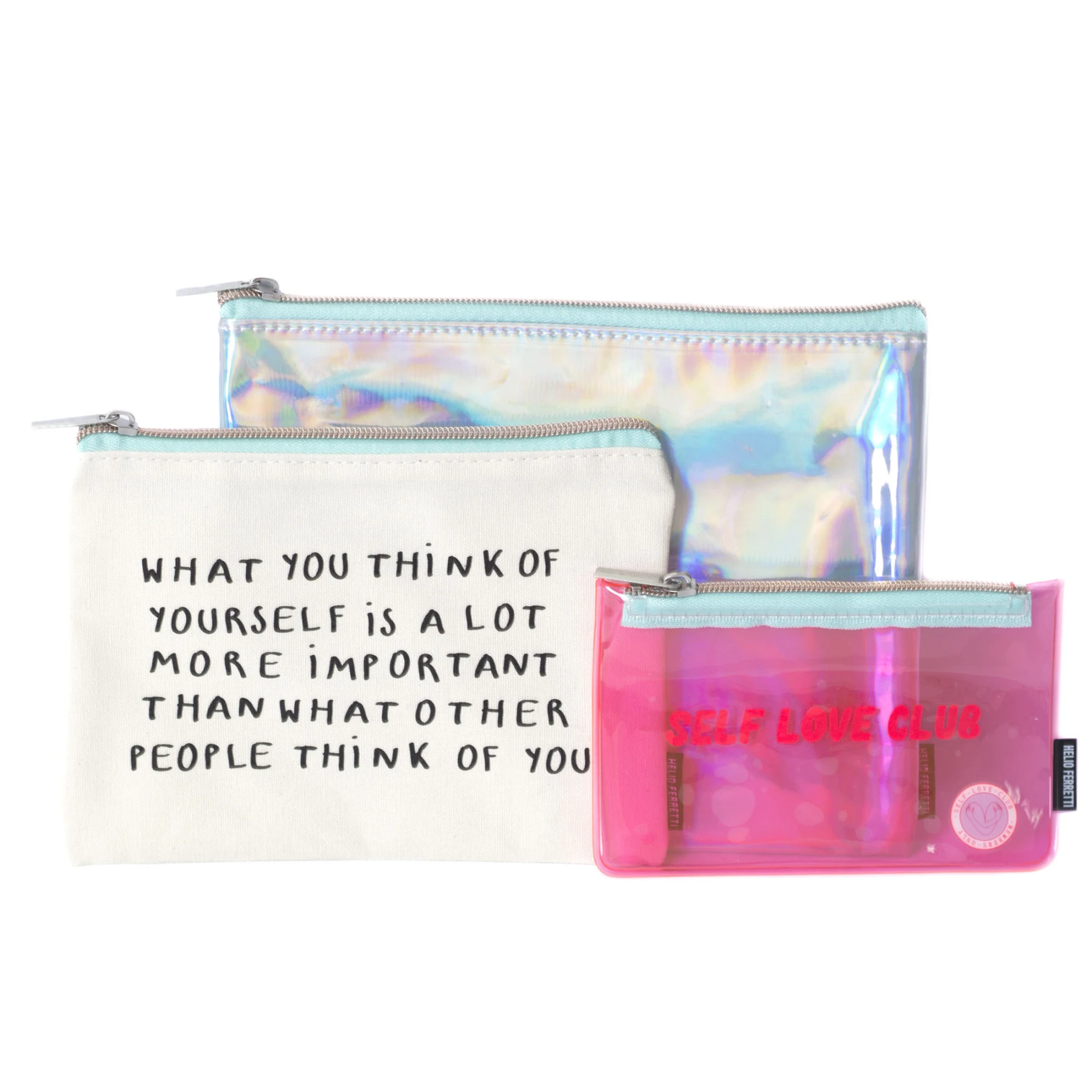 Set Pouch Happy Unhappy Pink 