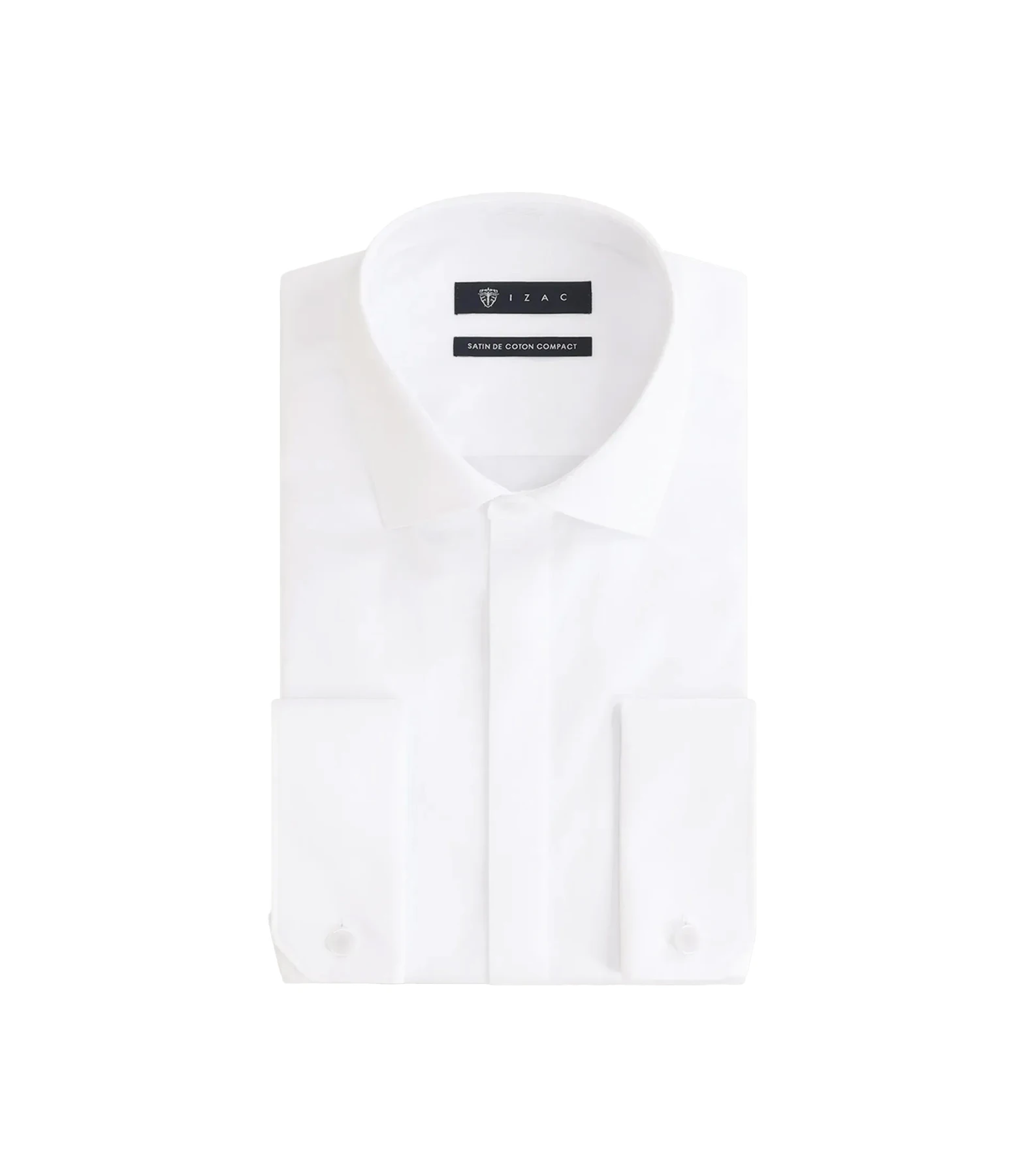 Italian Collar Cotton Satin Shirt