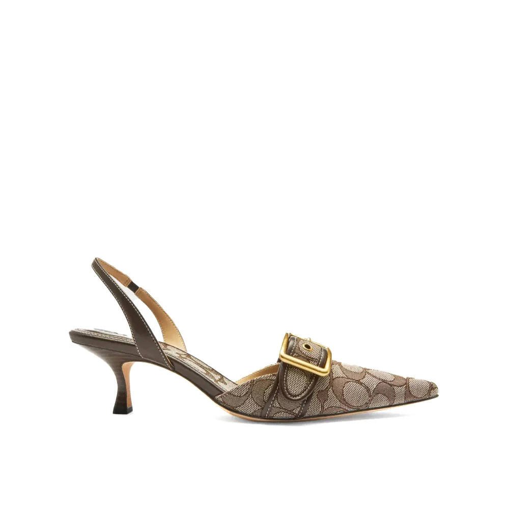 Signature Jacquard Margot Slingback Kitten Heel Pumps