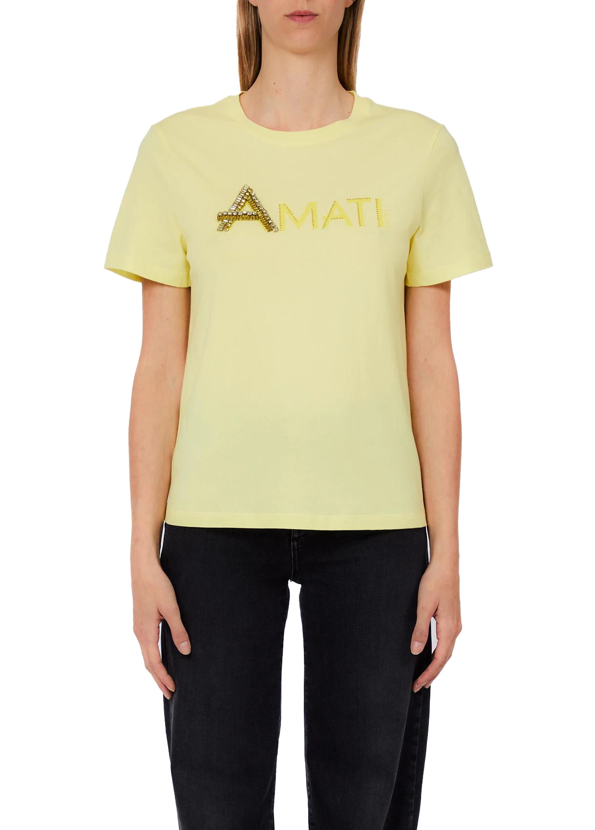 Amati Rhinestone Detail Short-Sleeve T-Shirt