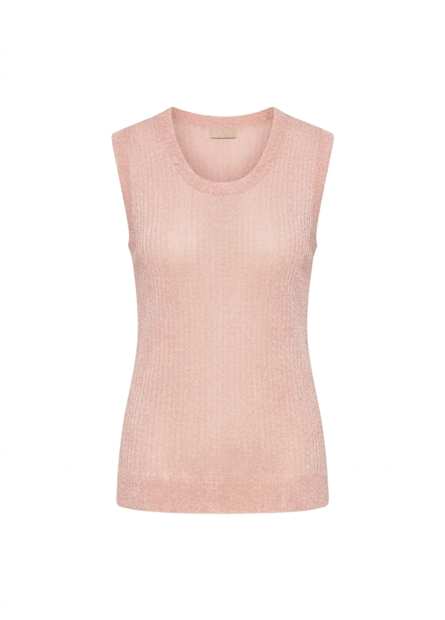 Sleeveless Ribbed Knit Top
