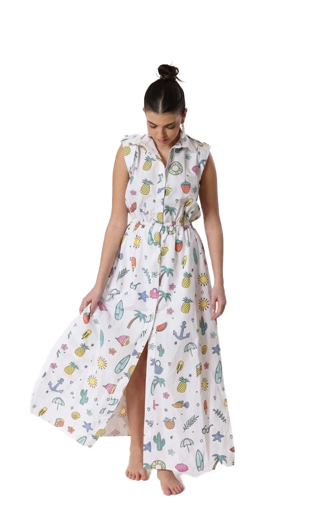 Poplin Printed Dress