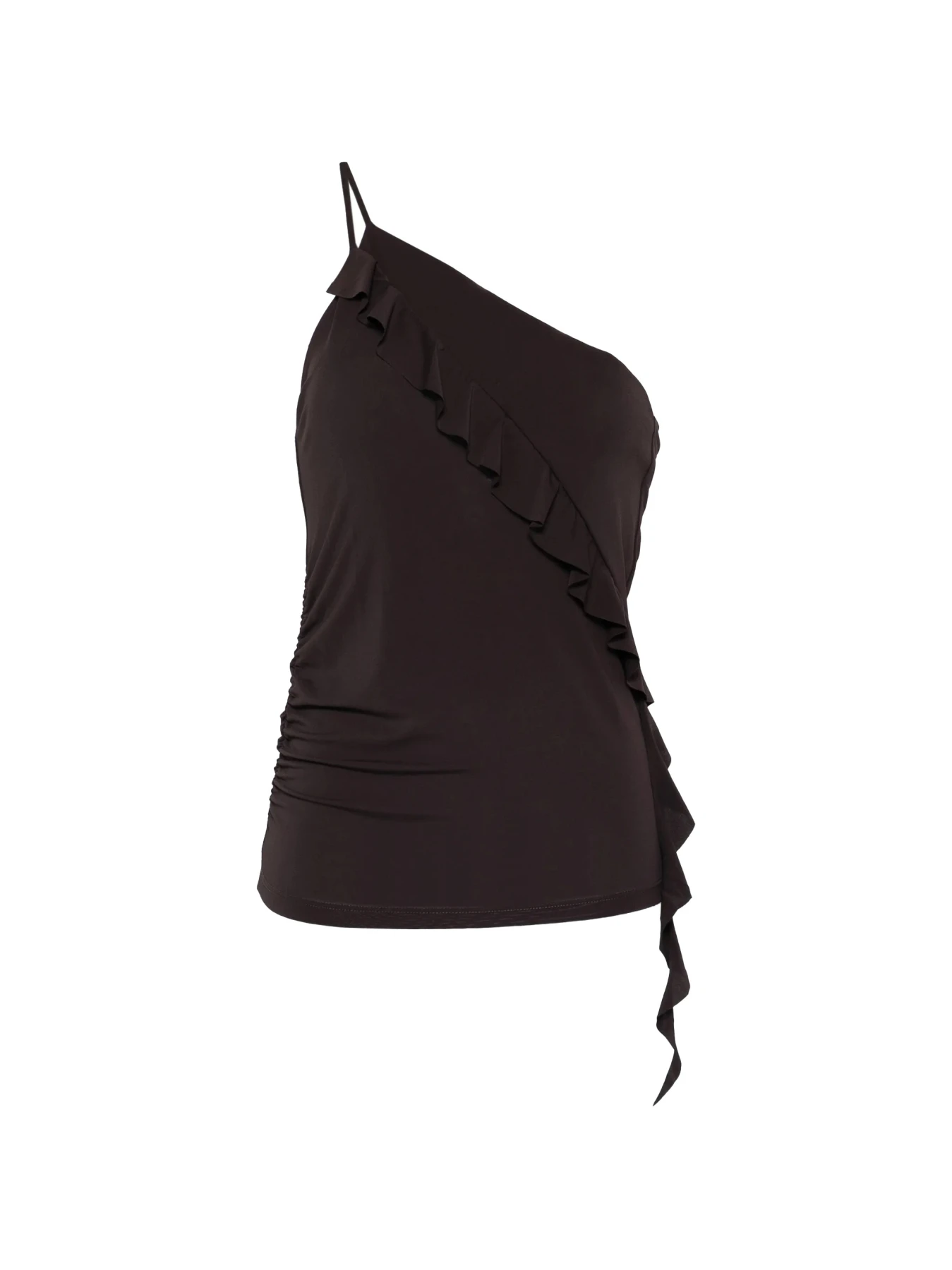 Asymmetrical Ruffled Camisole Top