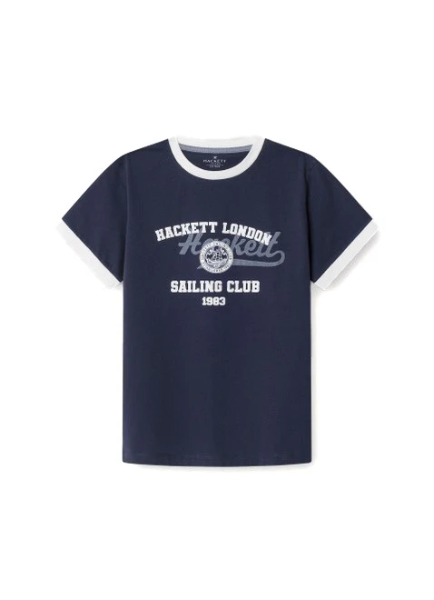 Kids Boys Sailing Club 1983 Print Short Sleeve T-shirt