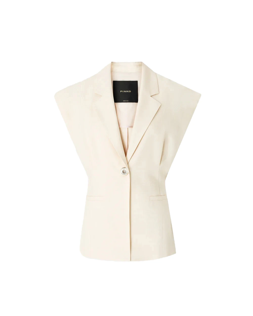 Sleeveless Rustic-Effect Jacket