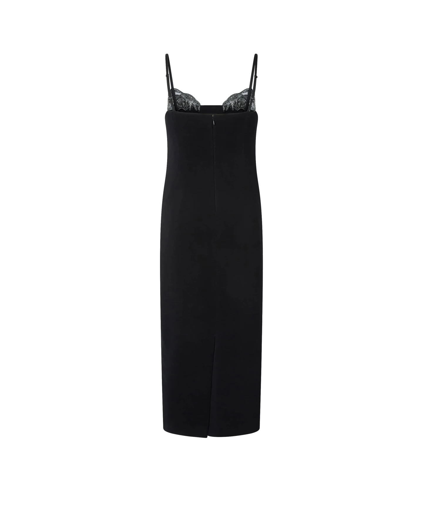 Slim-Fit Midi Dress With Jewel Embroidery