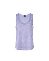 Mesh Tank Top with Mirror Sequins