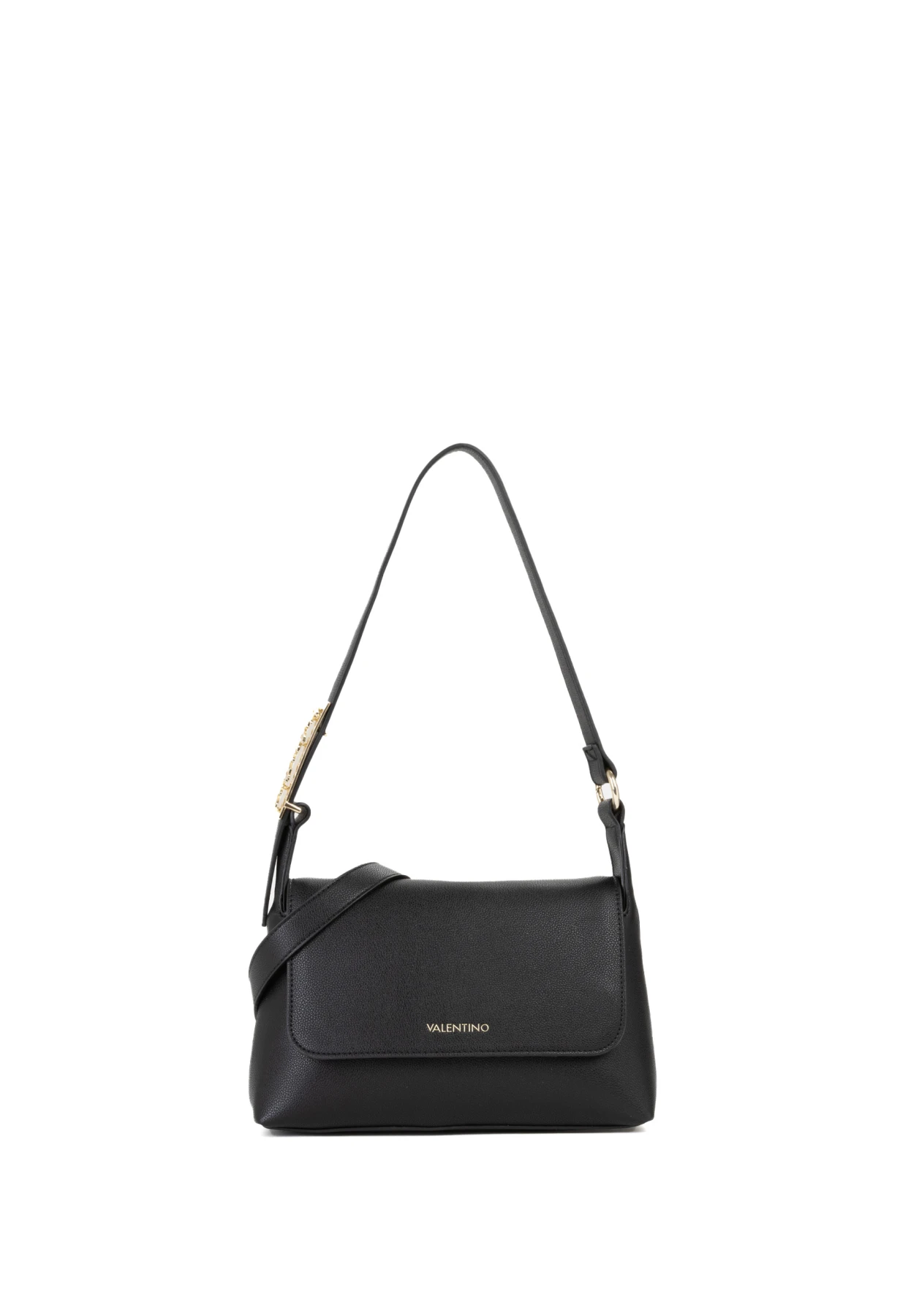 Leather Flap Shoulder Bags with Gold-Tone Logo Hardware