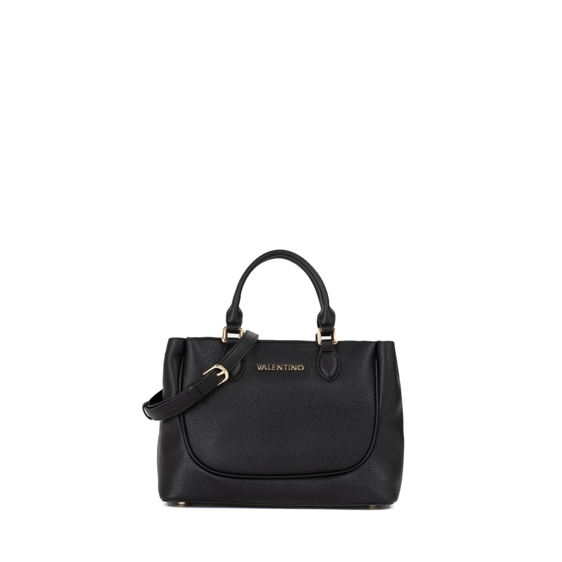 Leather Tote Bag with Woven Logo Double Handles