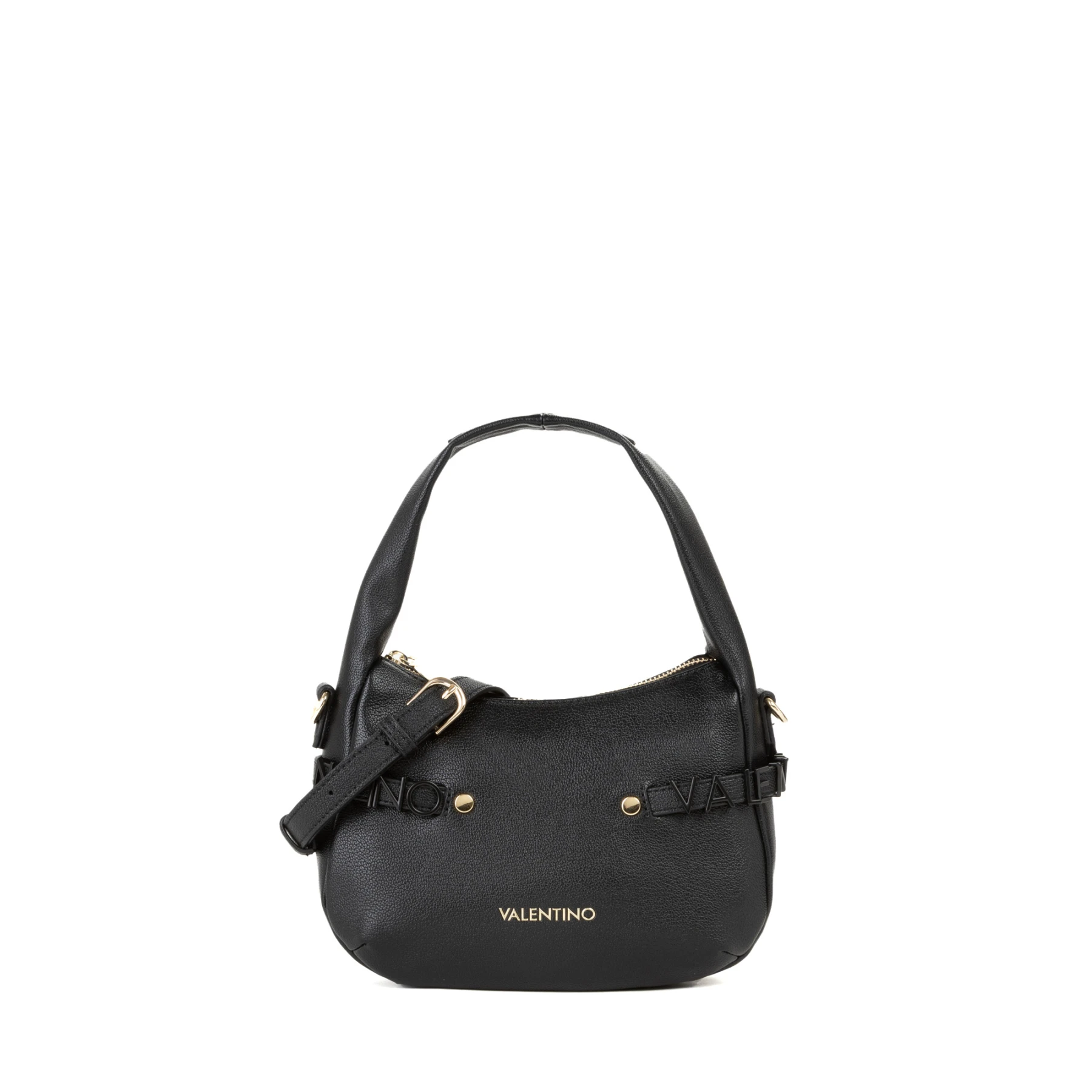 Grained Leather Mini Shoulder Bag with Logo Lettering Detail