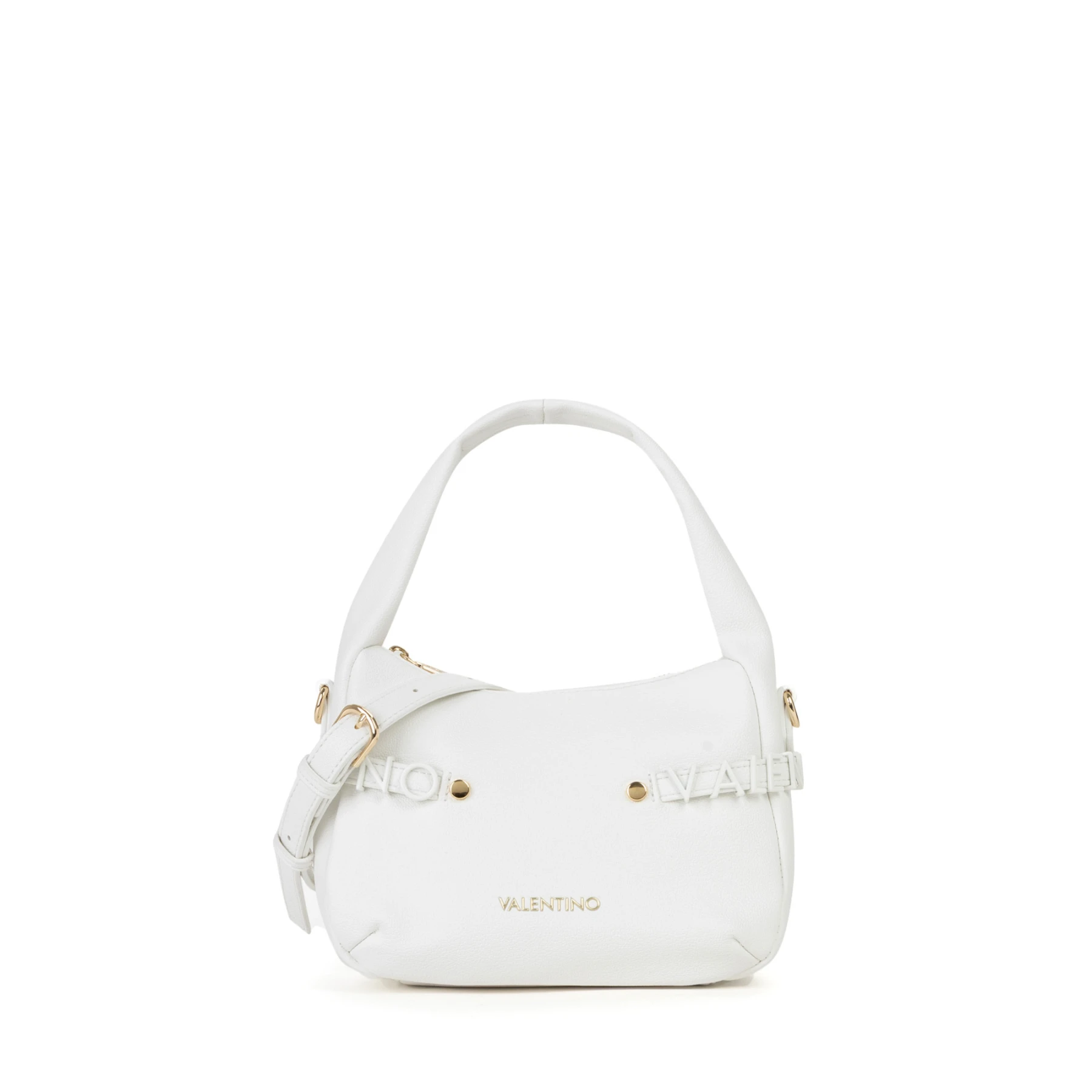 Grained Leather Mini Shoulder Bag with Logo Lettering Detail