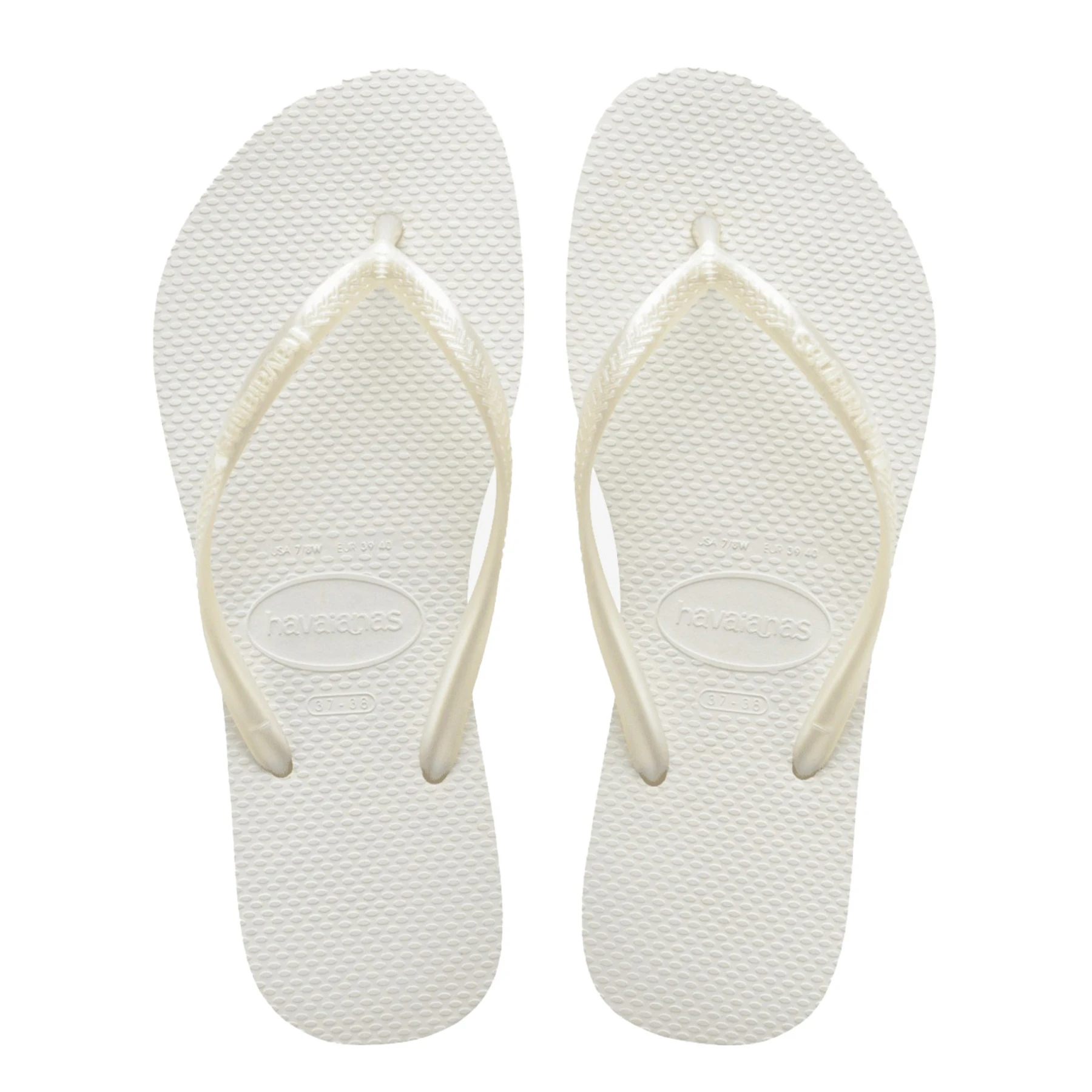 Slim White Flip-Flops