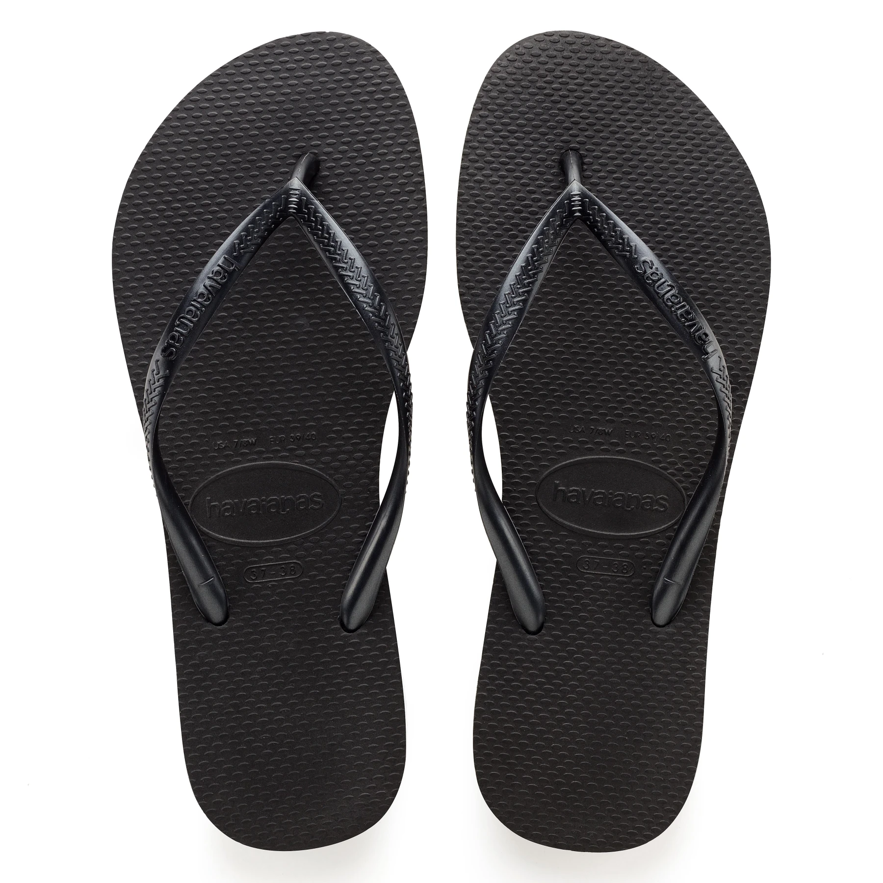 Slim Black Flip-Flops
