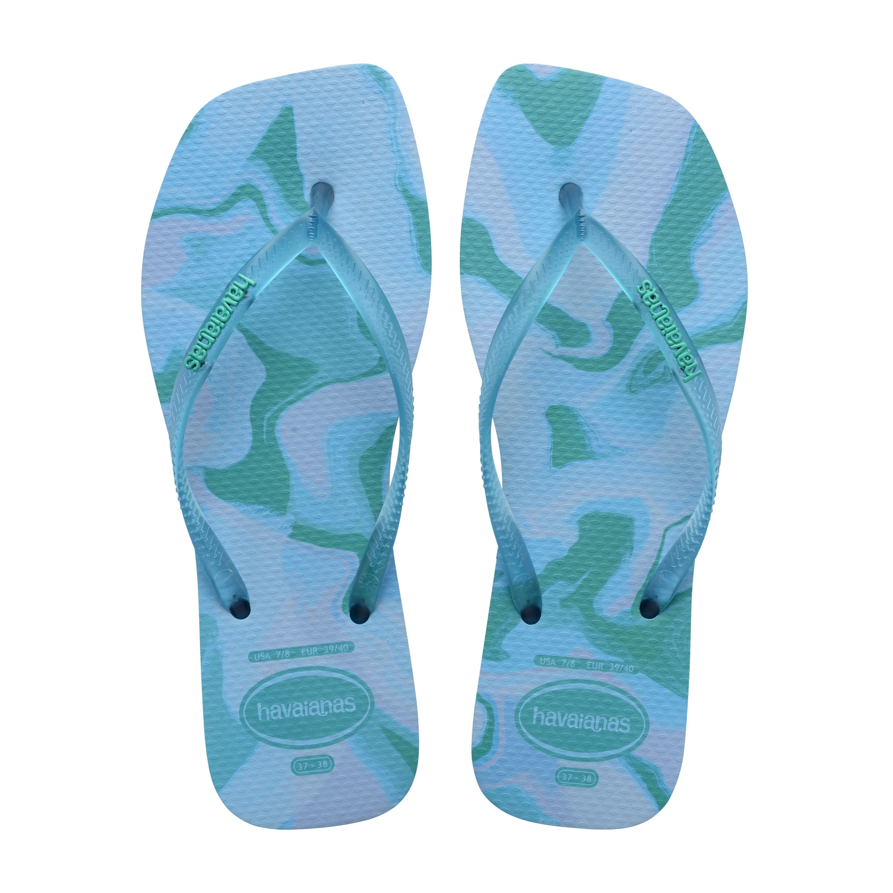Slim Square Jelly Lavender Blue Flip-Flops