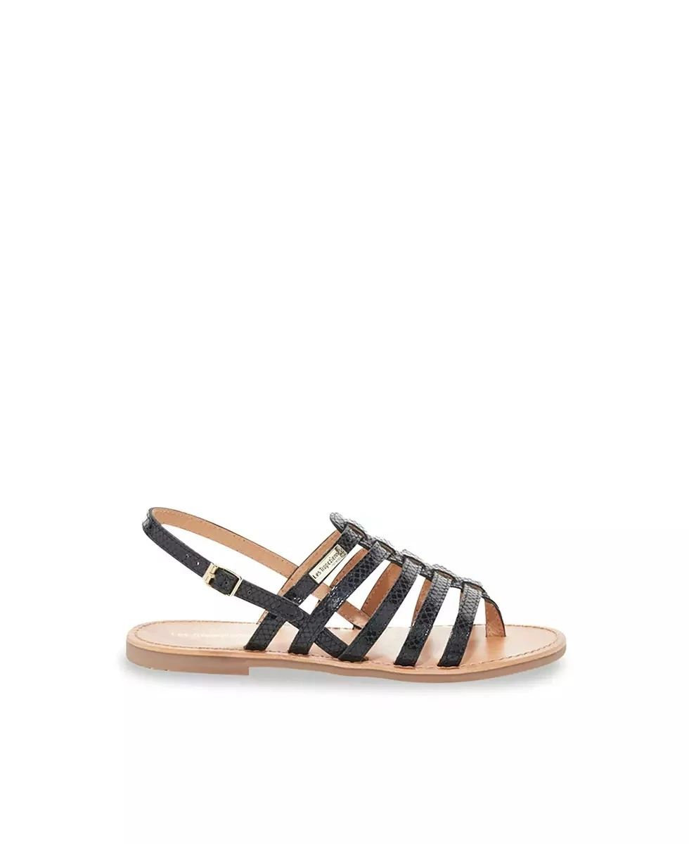 Patent Leather Snakeskin Strappy Gladiator Sandals