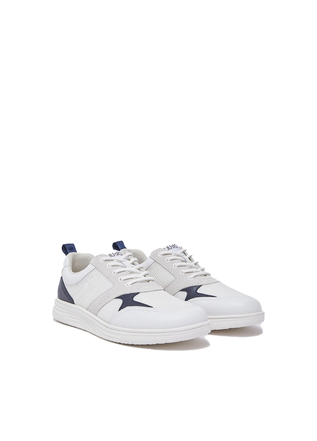 Mesh & Leather Panel Sneakers