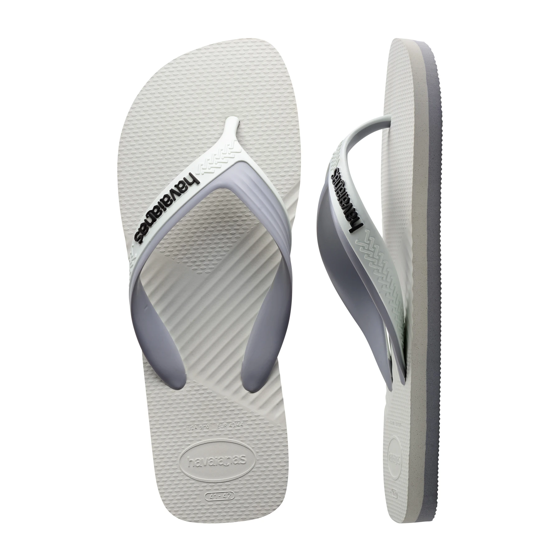 Grey & White Dual Flip-Flops