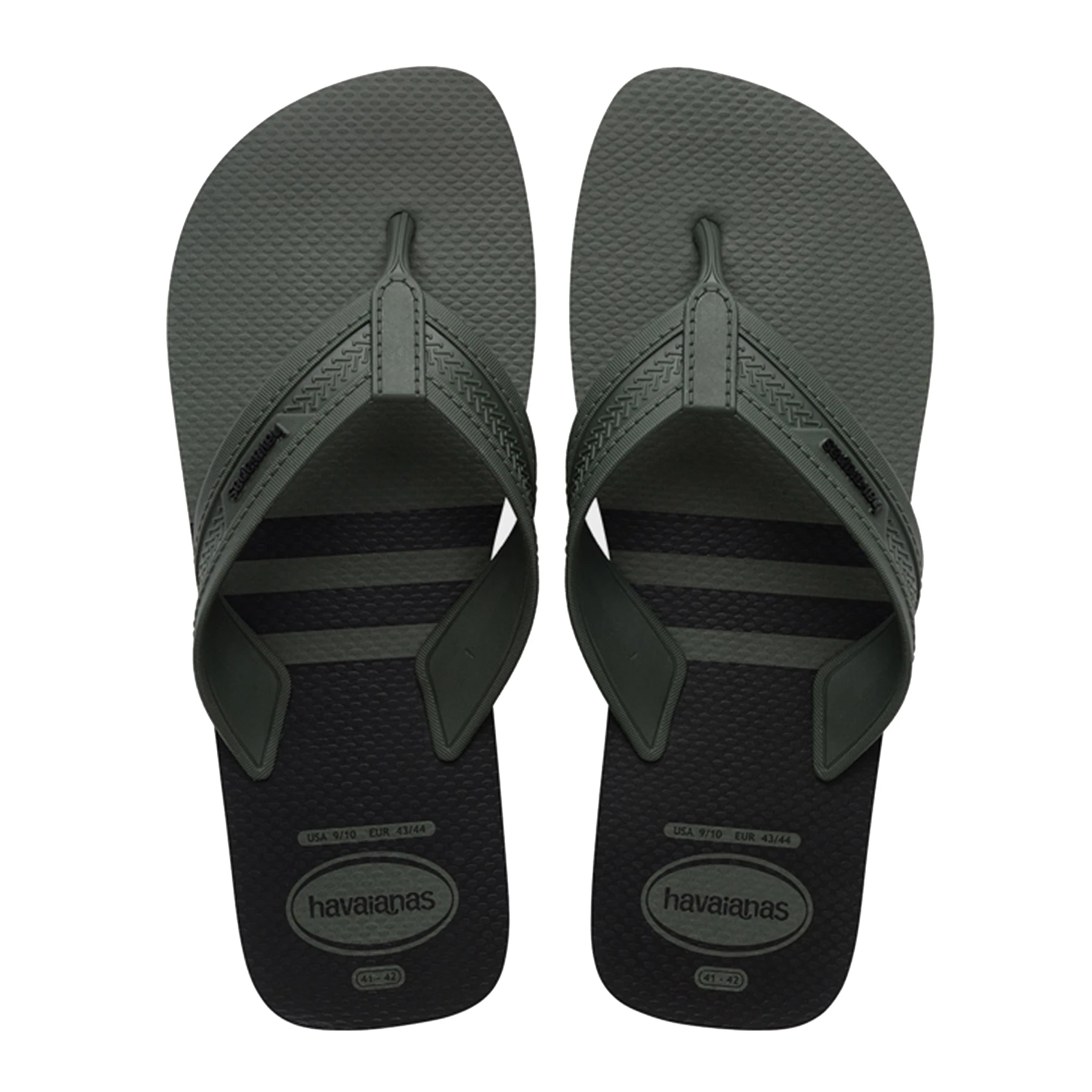 City Basic Green Olive Flip-Flops