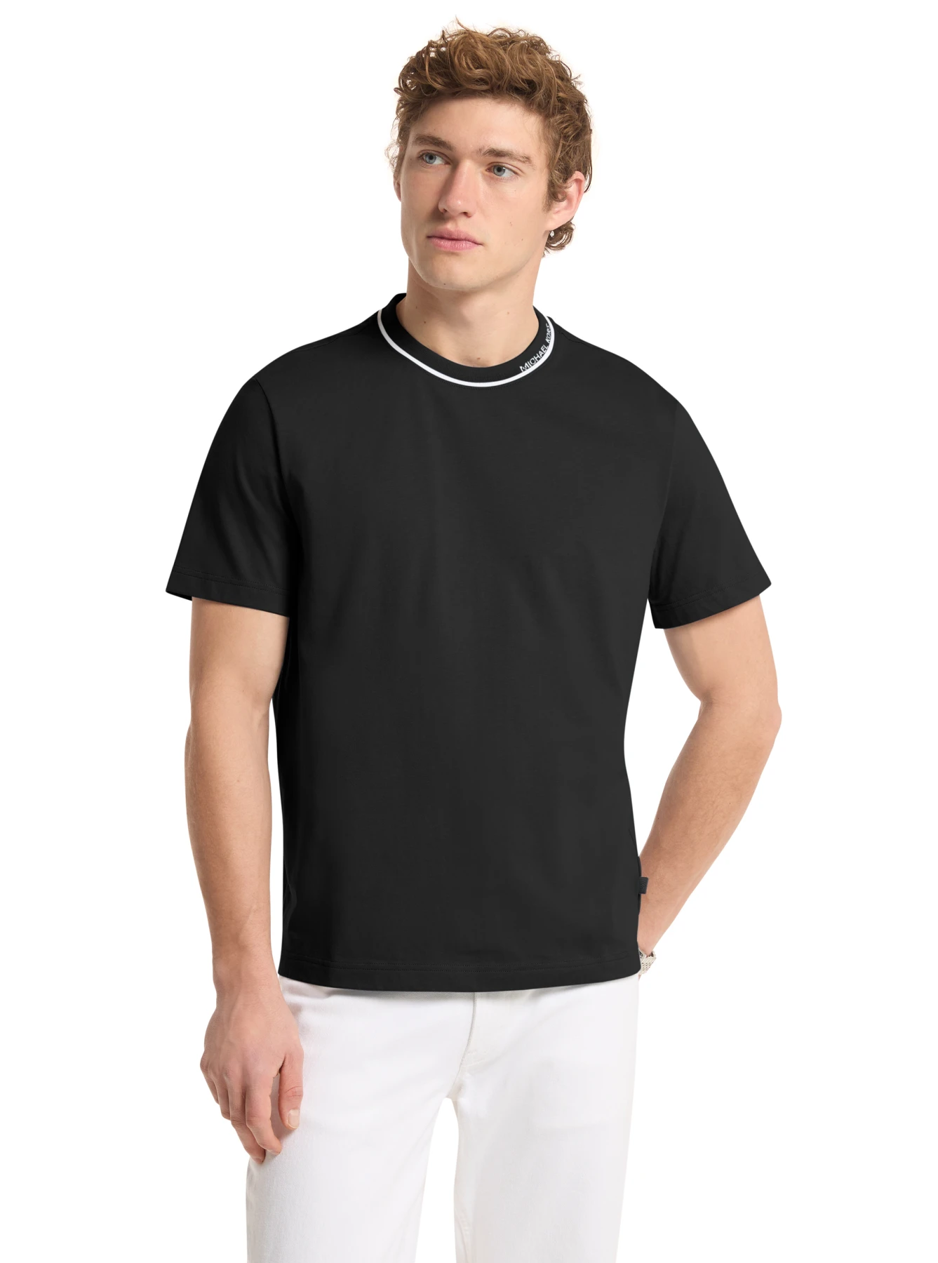 Logo Trim Cotton Jersey T-Shirt