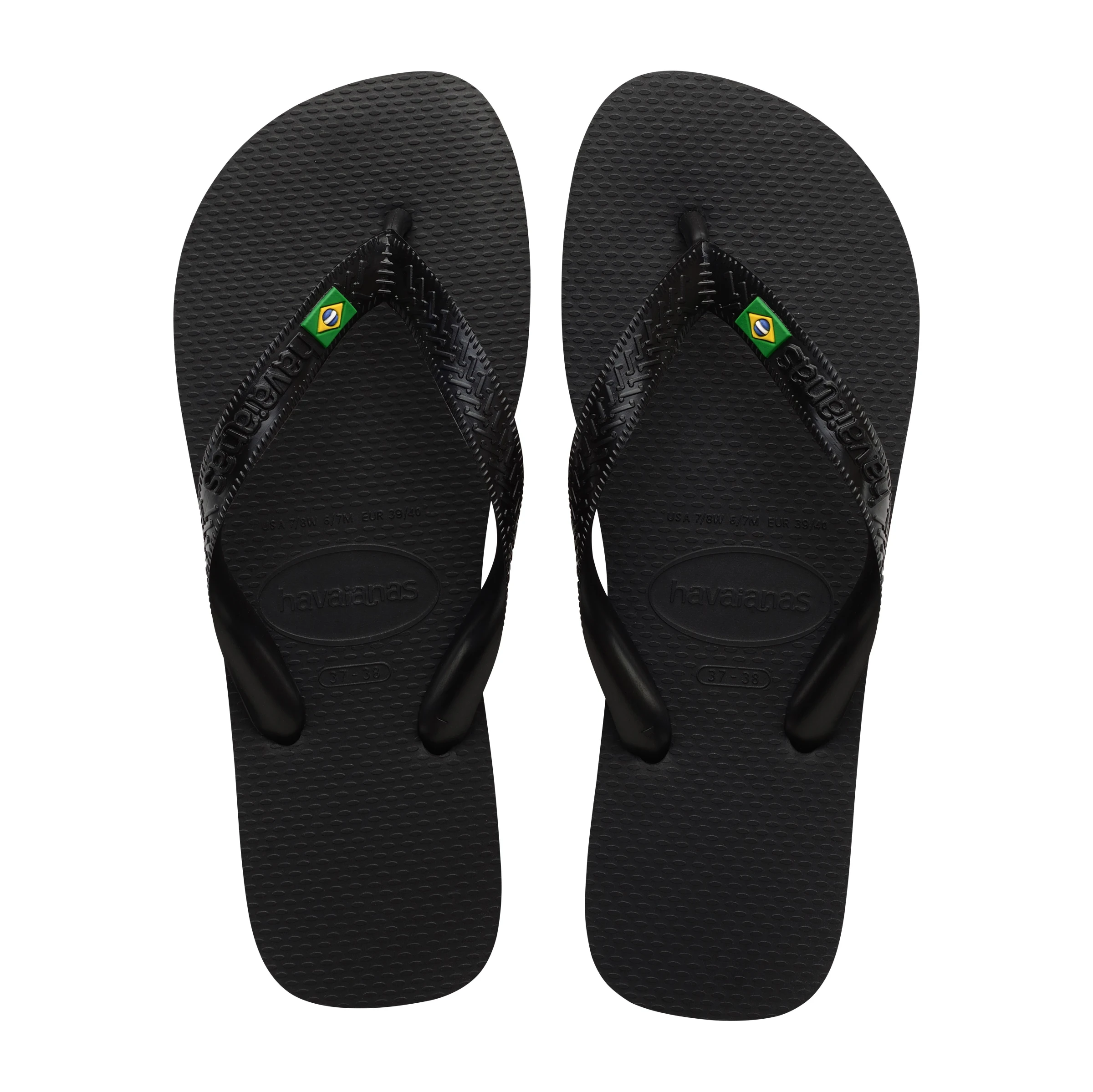 Black Brazil Classic Flip-Flops