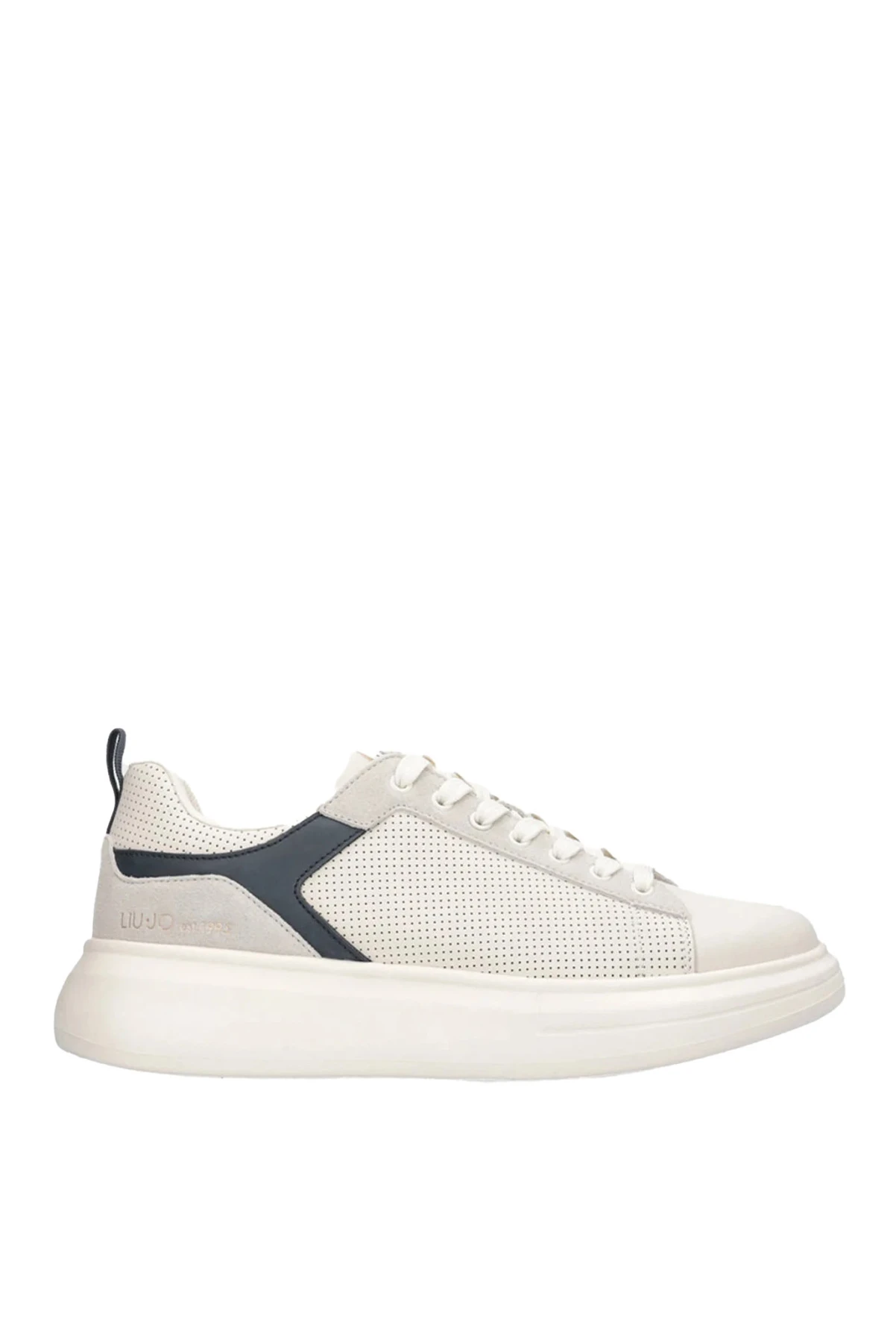 Cow Suede Perforated Platform Sneakers