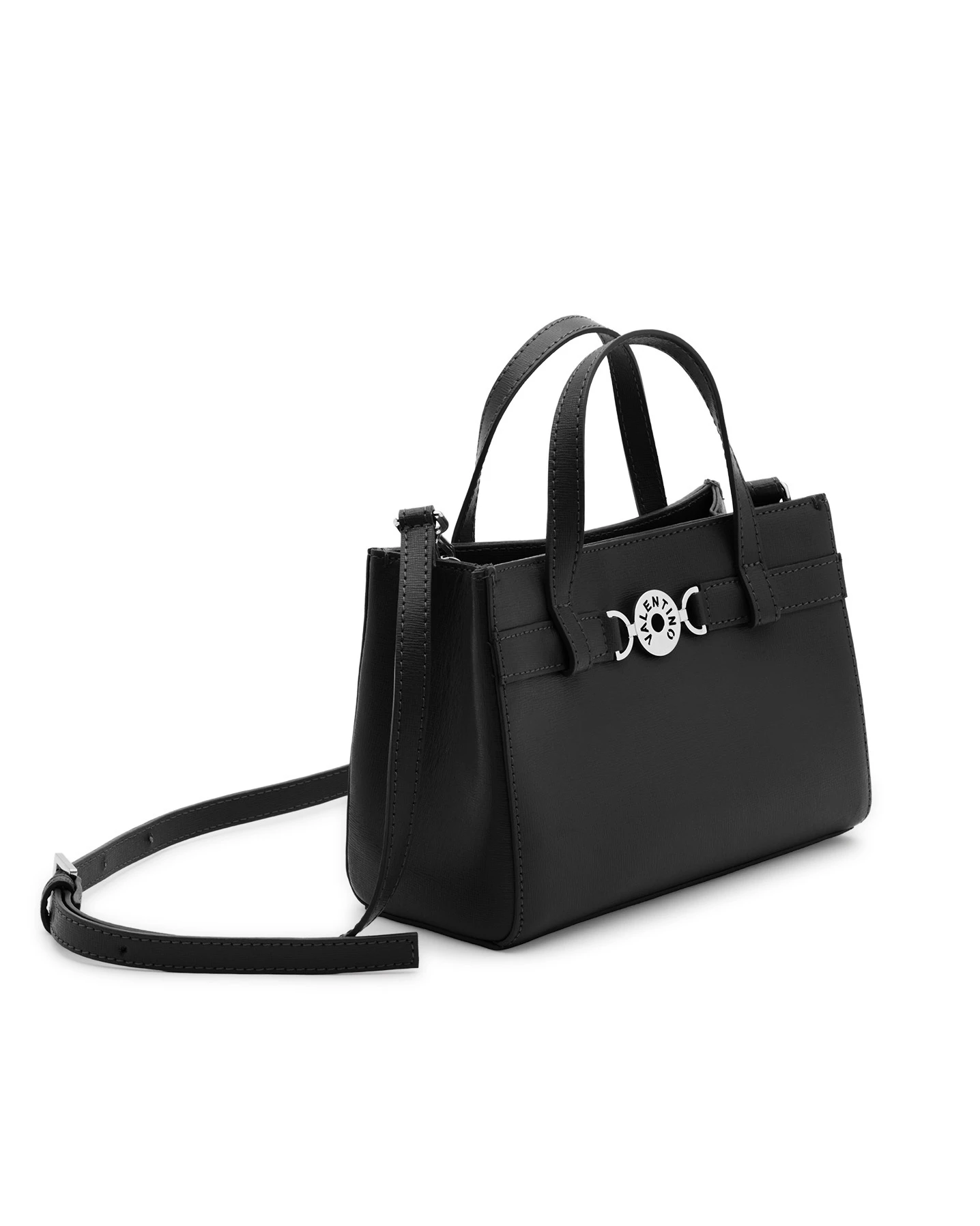 Saffiano Leather Top-Handle Crossbody Bag