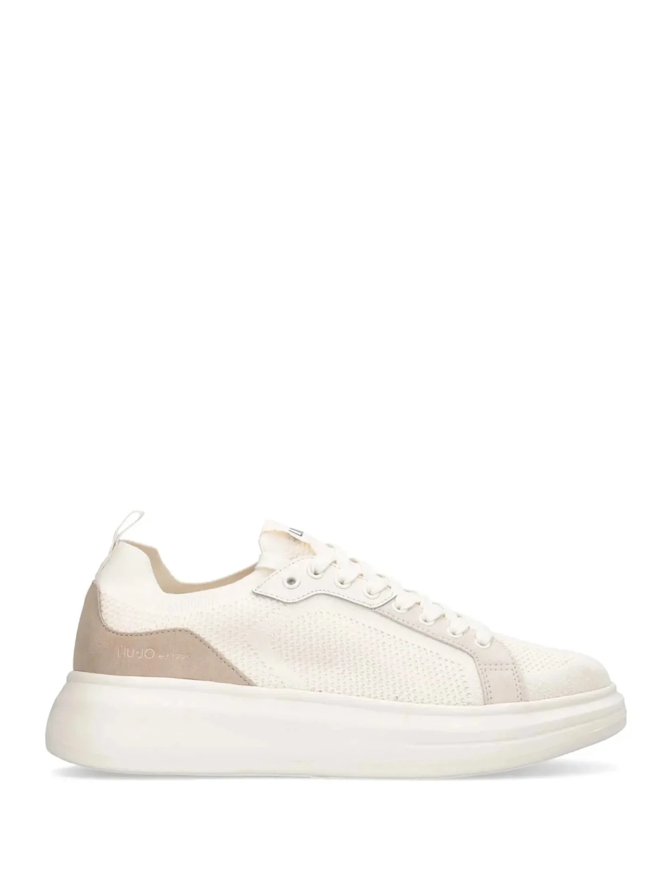 Knit & Suede Platform Sneakers
