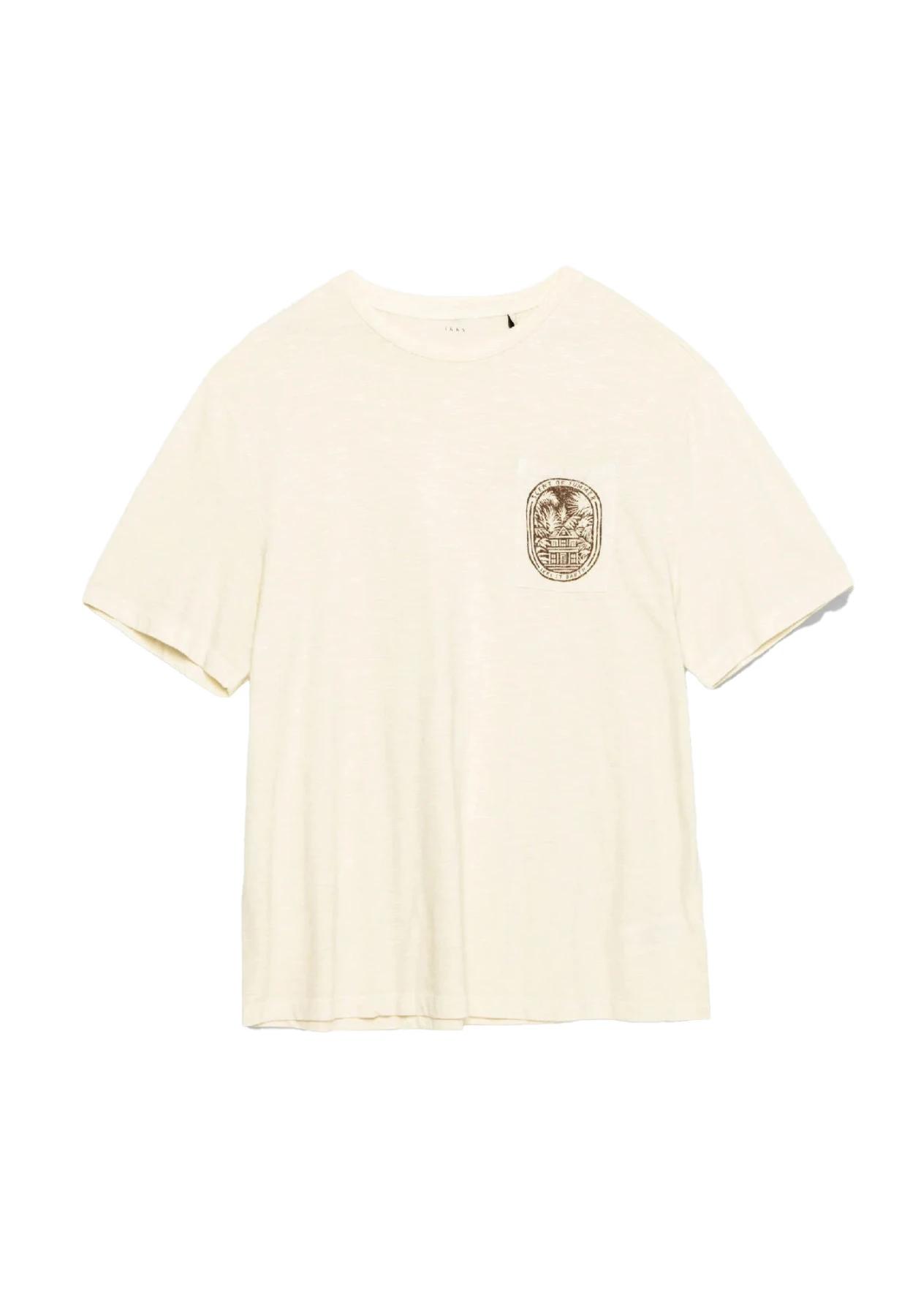 Cotton Round Neck T-Shirt With Pocket Design