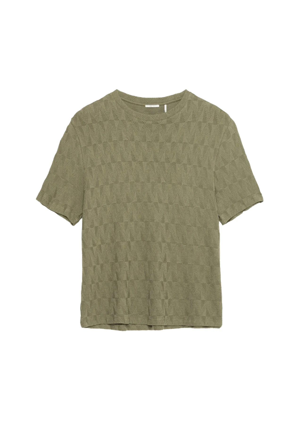 Mesh Round Neck Short Sleeve T-Shirt