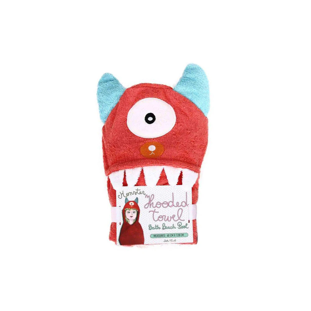 Child Monster Towels Red
