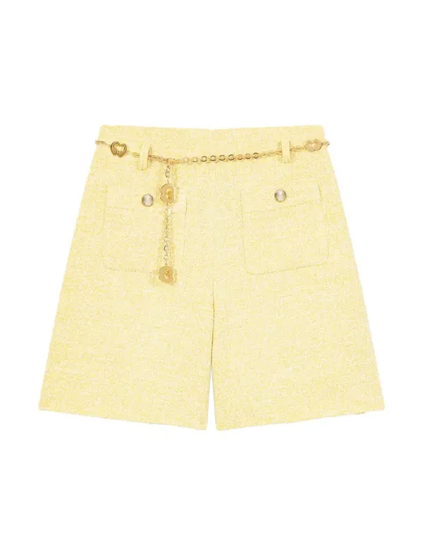Tweed Shorts with Pockets