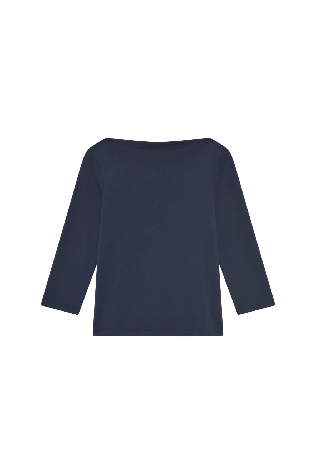 Boatneck Long-Sleeve Top With Side Buttons