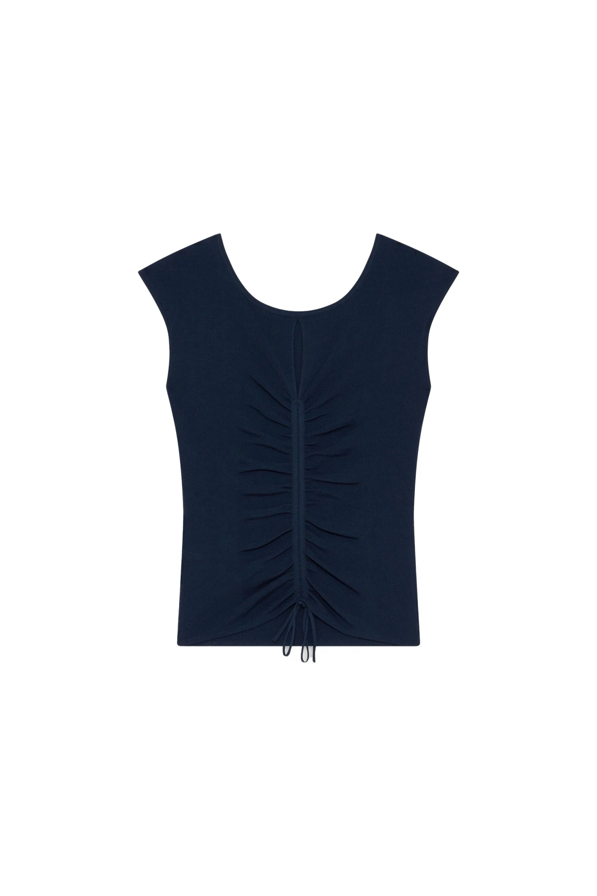 Ruched Front Sleeveless Knit Top