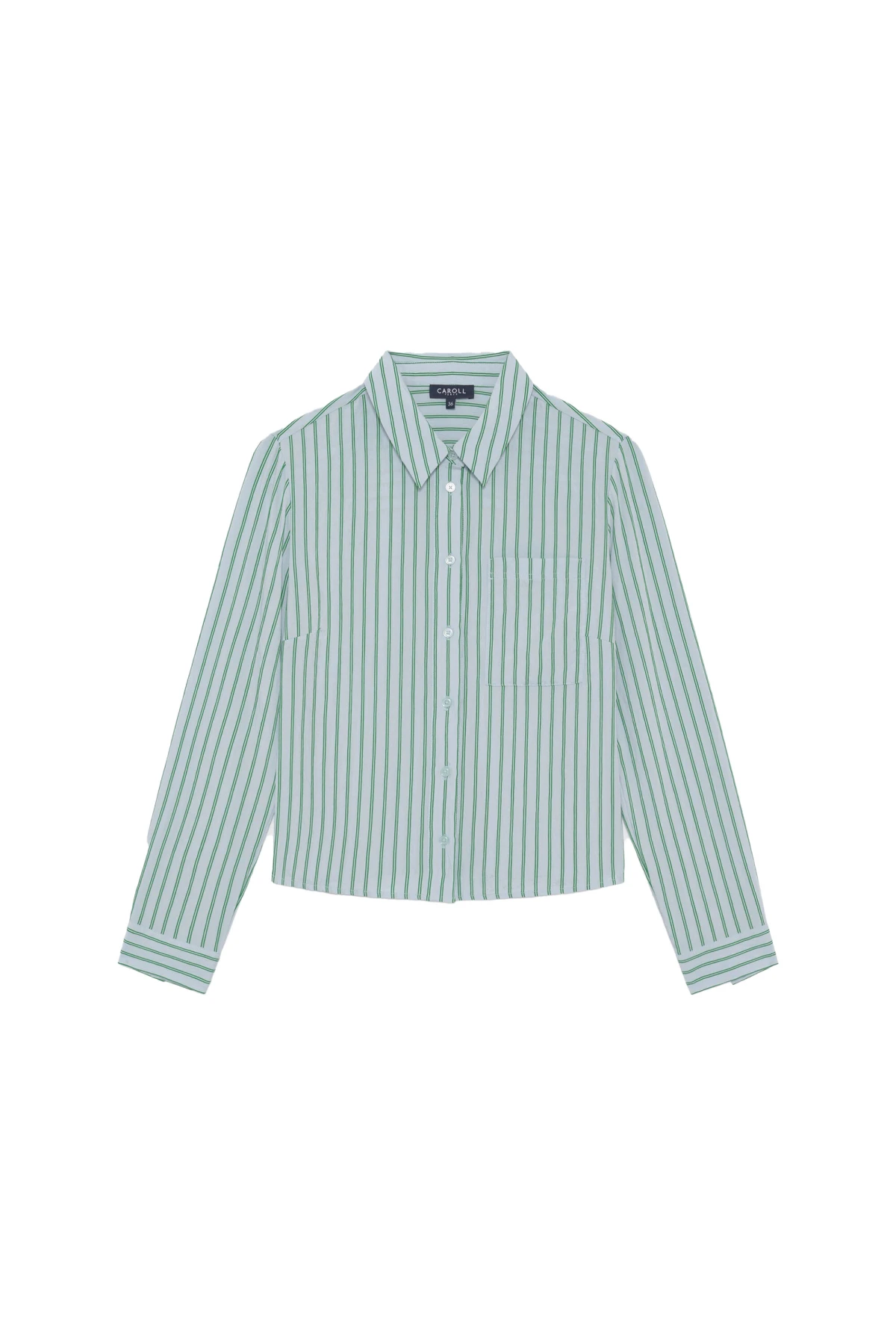 Striped Cotton Blouse With Chest Pocket
