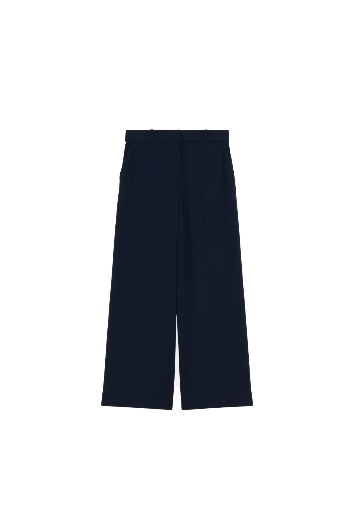 Wide-Leg Cropped Tailored Trousers