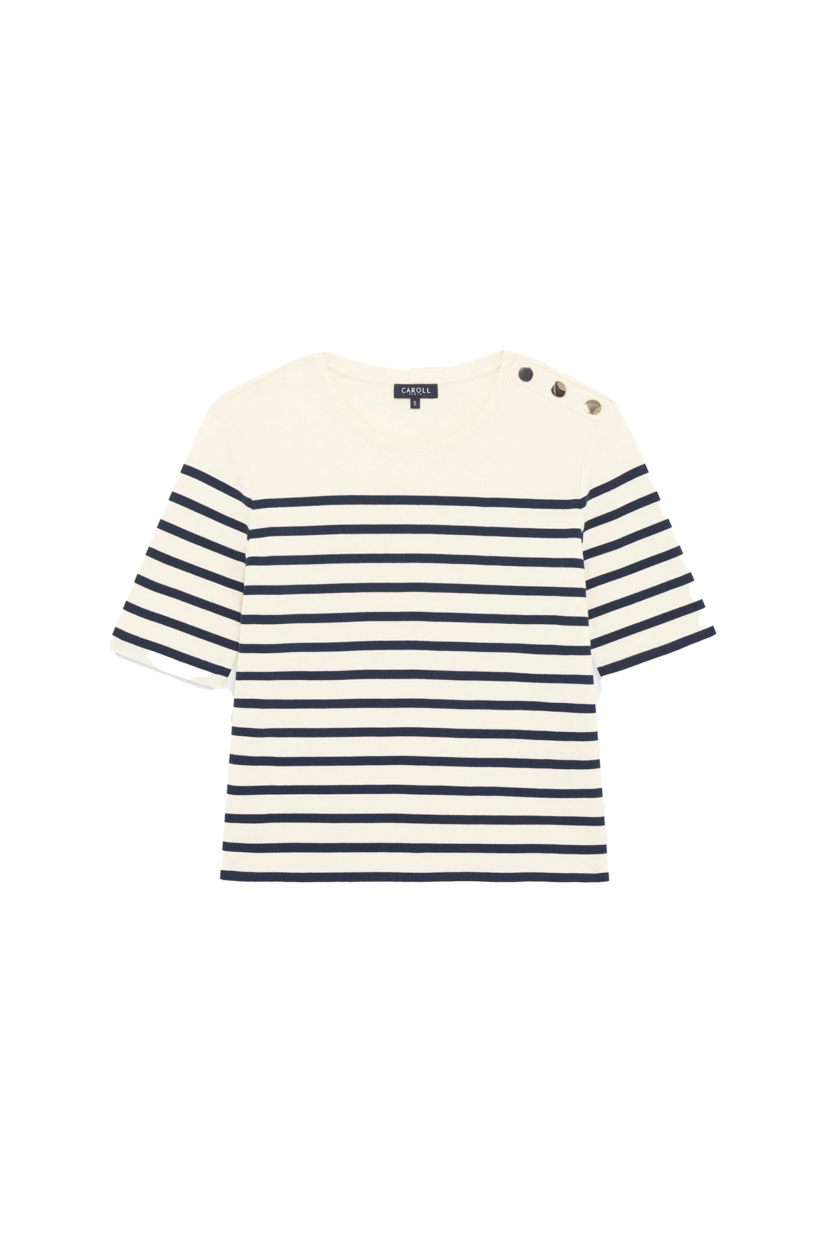 Stripe Short-Sleeve Knit Top