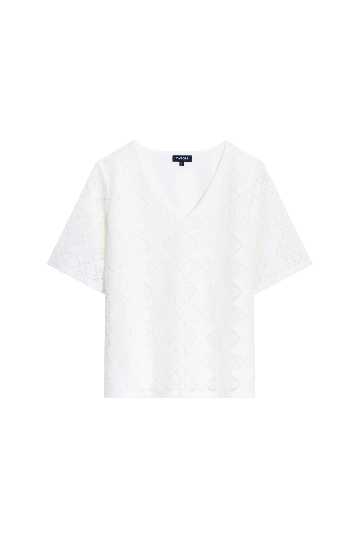 Guipure Lace V-Neck Top