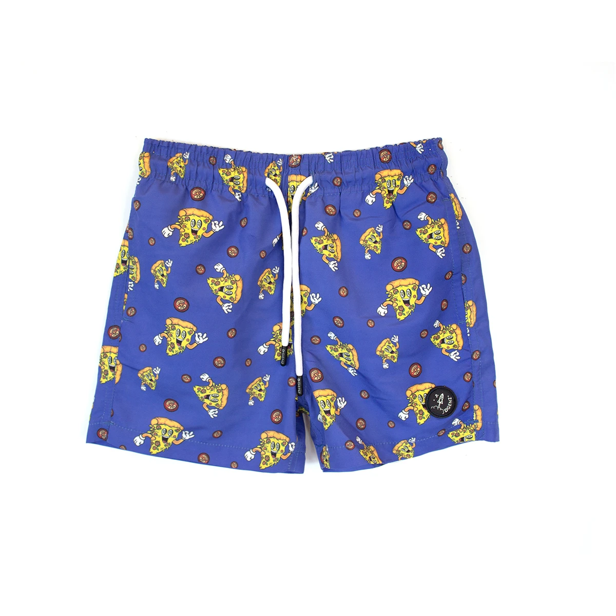 Kids Boys Blue Pizza Slice Print Swim Shorts