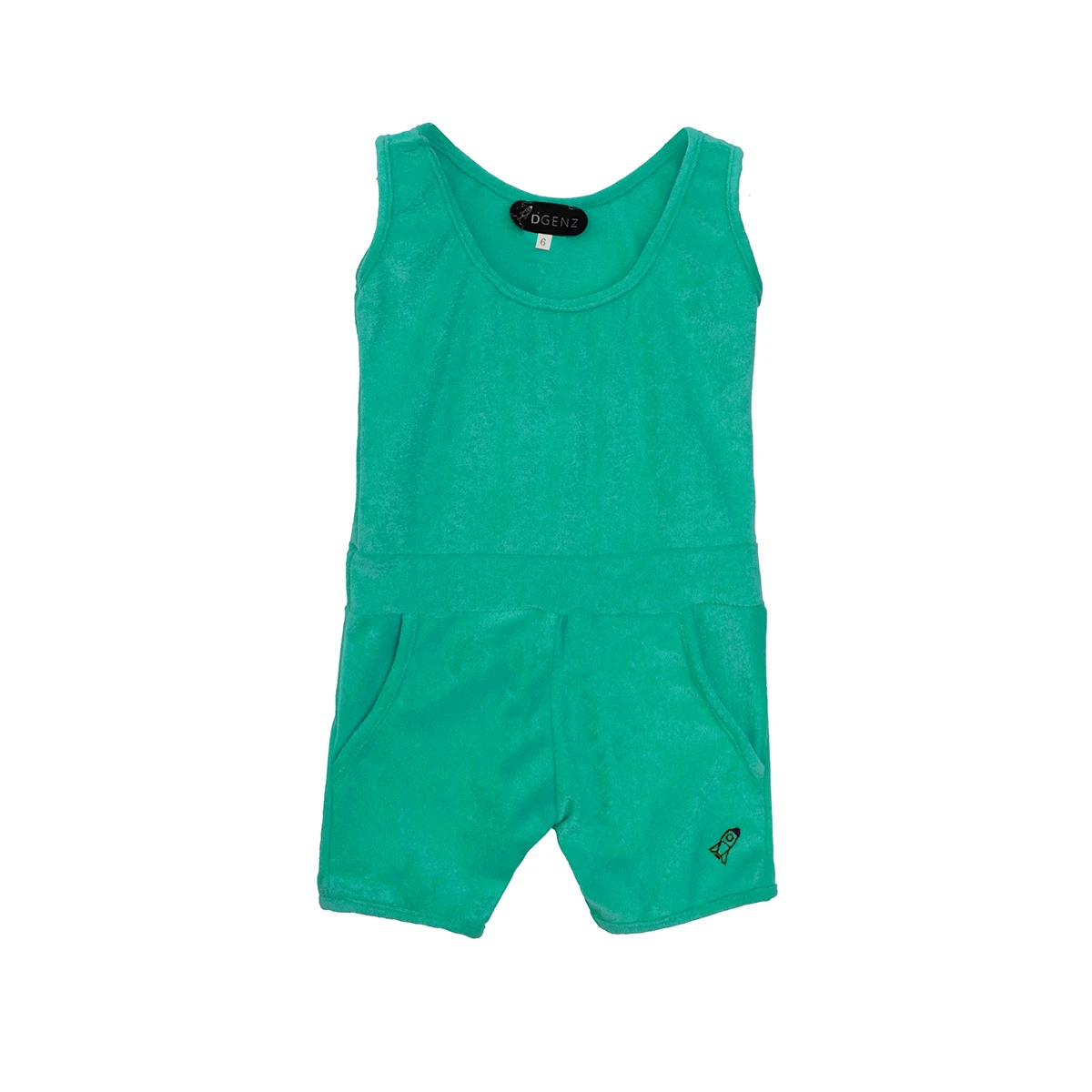Kids Girls Terry Cloth Sleeveless Romper