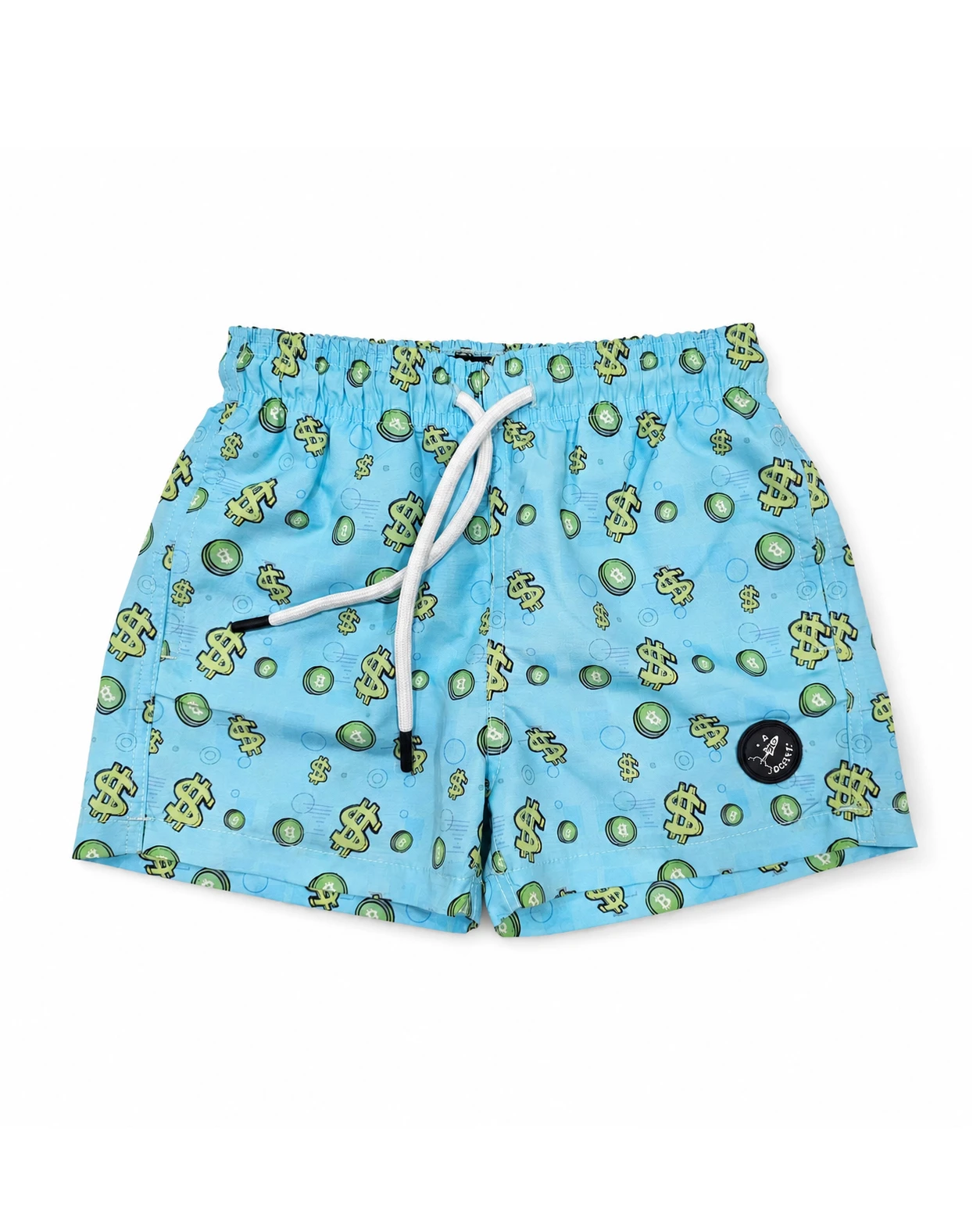 Kids Boys Dollars Print Swim Shorts